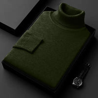 SaneShoppe-Solid Color Turtleneck Sweaters for Men - Lightweight Streetwear