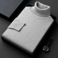 SaneShoppe-Solid Color Turtleneck Sweaters for Men - Lightweight Streetwear