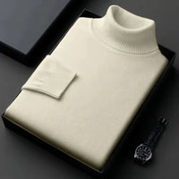 SaneShoppe-Solid Color Turtleneck Sweaters for Men - Lightweight Streetwear