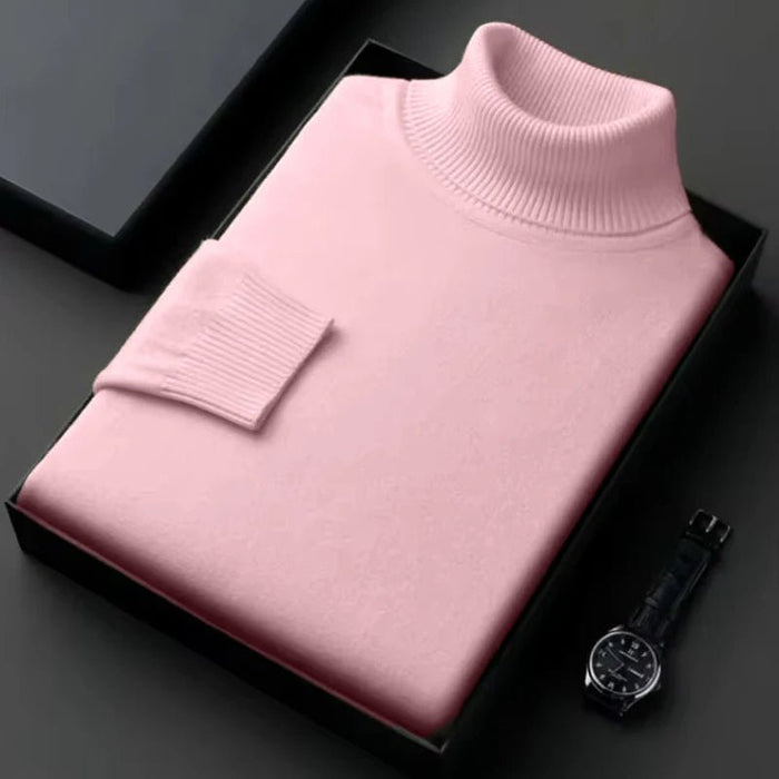 SaneShoppe-Solid Color Turtleneck Sweaters for Men - Lightweight Streetwear