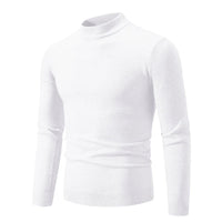 SaneShoppe-Men's Basic Solid Color Half Neck Pullovers - Autumn Knitted Oversized Sweater