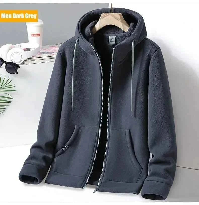 Outdoor Polar Fleece Hoodie Jacket for Men and Women
