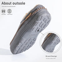 SaneShoppe-Designer Faux Suede Men's House Slippers - Cozy Indoor Shoes