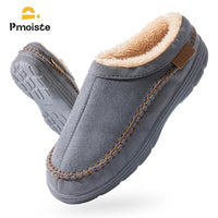 SaneShoppe-Designer Faux Suede Men's House Slippers - Cozy Indoor Shoes
