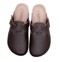 SaneShoppe-PU Leather Birken Mules Cork Footbed Sandals with Arch Support