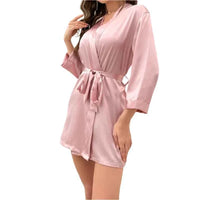 Satin Kimono Robe for Women - Soft Sleepwear & Bathrobe