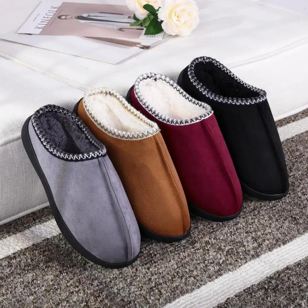 SaneShoppe-Warm Winter Women's Flat Slippers with Memory Foam and Anti-Slip Sole