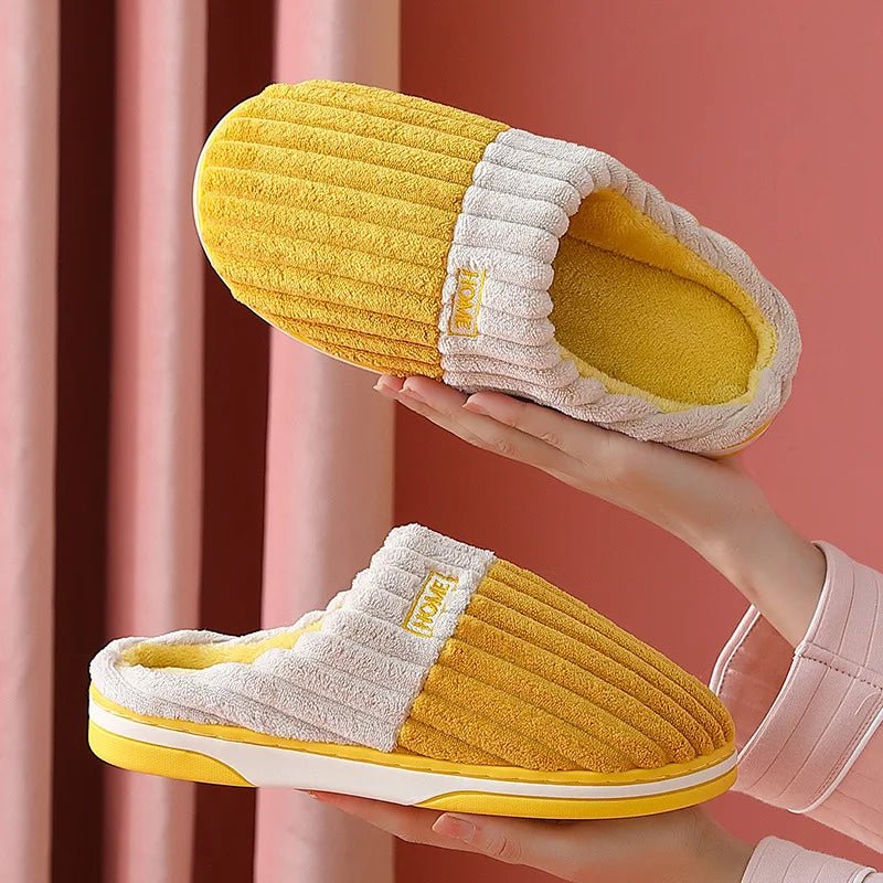 SaneShoppe-Warm Fuzzy Slippers for Men and Women - Non-slip Plush Indoor Shoes