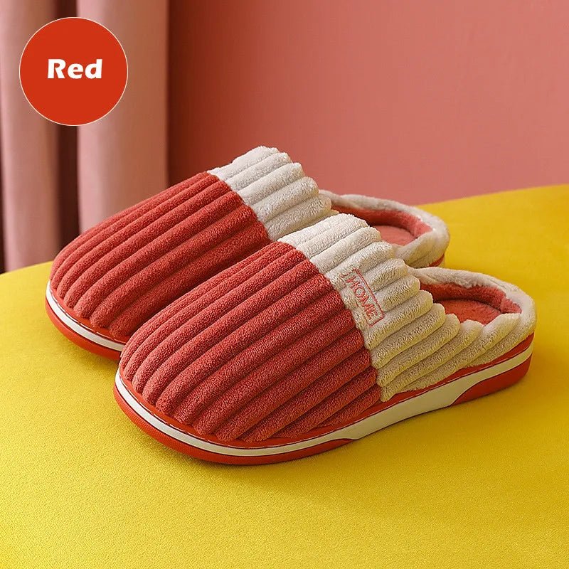 SaneShoppe-Warm Fuzzy Slippers for Men and Women - Non-slip Plush Indoor Shoes