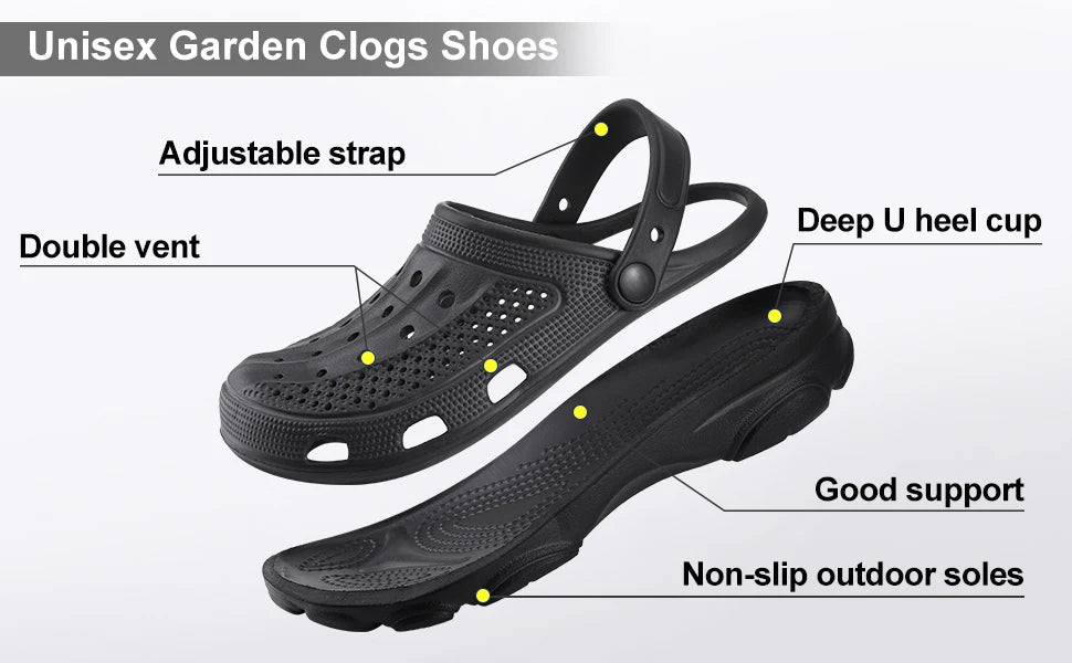 SaneShoppe - Smile Pop Casual Men Clogs Slippers Band Summer Slippers Outdoor Non - slip Beach Cozy Men Shoes Soft EVA Home Breathable Slippers