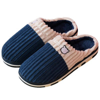SaneShoppe-Soft Cotton Slippers for Women and Men - Warm Non-slip Plush Home Shoes - Winter Couple Footwear