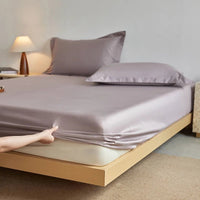 SaneShoppe-Luxury Organic Egyptian Cotton Fitted Sheet - Double Queen Size