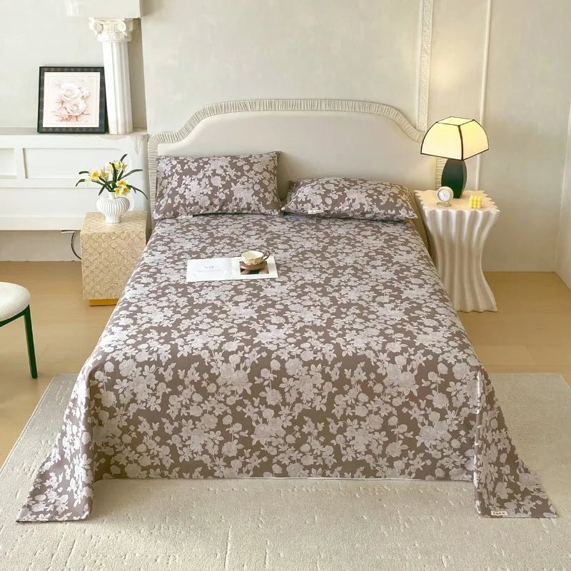 SaneShoppe-New Spring and Summer Simple Printing Bed Sheet Set