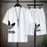 SaneShoppe-Men's Summer 2025 Basketball Sportswear Set: Short-sleeved Tee + Shorts Two-piece