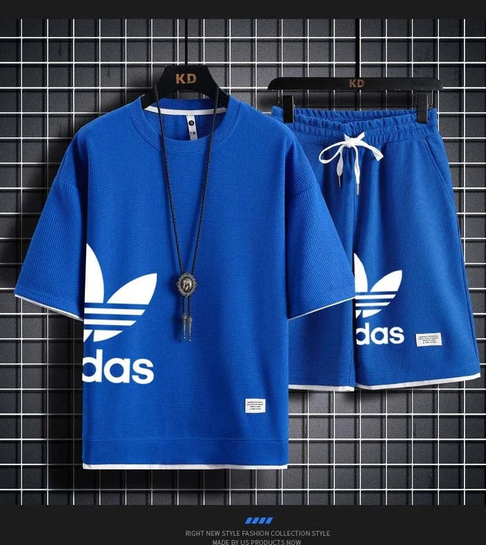 SaneShoppe-Men's Summer 2025 Basketball Sportswear Set: Short-sleeved Tee + Shorts Two-piece