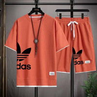SaneShoppe-Men's Summer 2025 Basketball Sportswear Set: Short-sleeved Tee + Shorts Two-piece