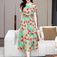 SaneShoppe - Summer Clothes Women Short sleeve plus size Dress For Women print Dress women dresses vestidos de mujer casual verano