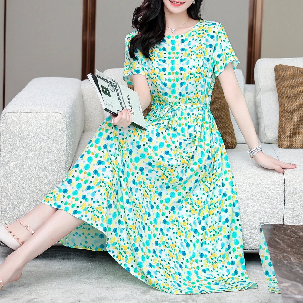 SaneShoppe - Summer Clothes Women Short sleeve plus size Dress For Women print Dress women dresses vestidos de mujer casual verano