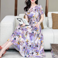 SaneShoppe - Summer Clothes Women Short sleeve plus size Dress For Women print Dress women dresses vestidos de mujer casual verano