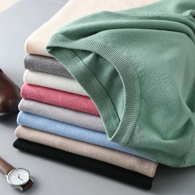 SaneShoppe-Men's Superfine Merino Wool T-Shirt - Breathable O-Neck Tee