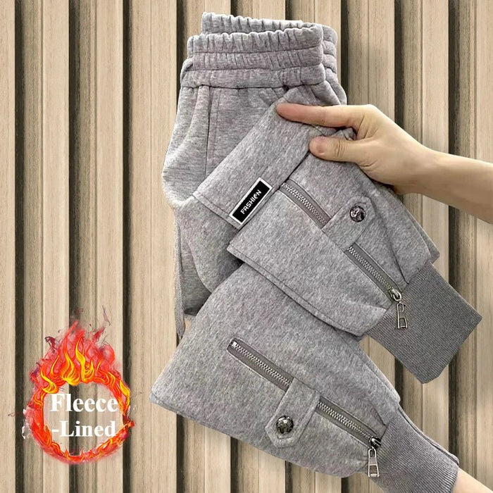 SaneShoppe-Y2k Women's Thickened Fleece-Lined Harlan Sweatpants - Warm Winter Style