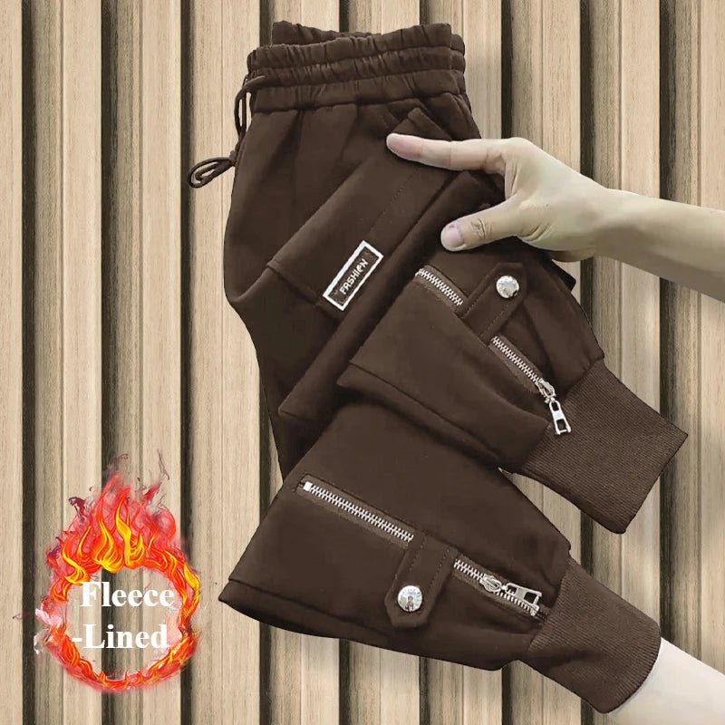 SaneShoppe-Y2k Women's Thickened Fleece-Lined Harlan Sweatpants - Warm Winter Style
