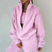 SaneShoppe-Women's Stylish Tracksuit Set for Autumn & Winter - Fashionable, Warm Two-piece Sports Outfit