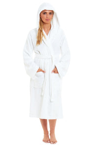 SaneShoppe - Unisex Bamboo Hooded Dressing Gown Super Soft Towelling Bath Robe for Men & Women by Sock Stack