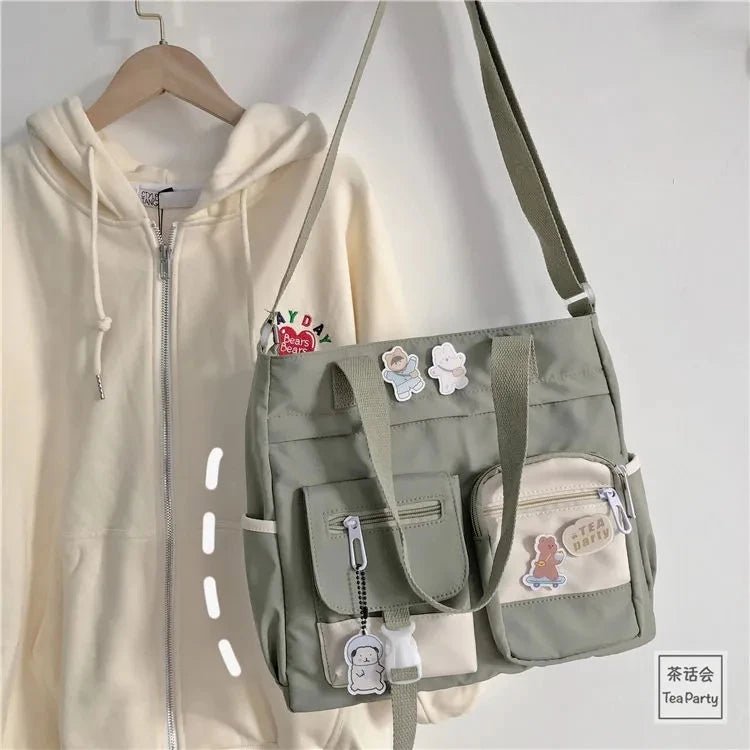 SaneShoppe - Waterproof Canvas Women Handbags Shoulder Bags Nylon Ladies Tote Messenger Bag Oxford Handbag Cross body Bags for Girls Satchels