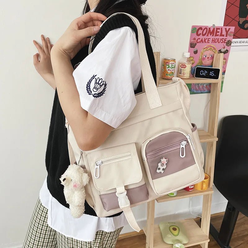 SaneShoppe - Waterproof Canvas Women Handbags Shoulder Bags Nylon Ladies Tote Messenger Bag Oxford Handbag Cross body Bags for Girls Satchels