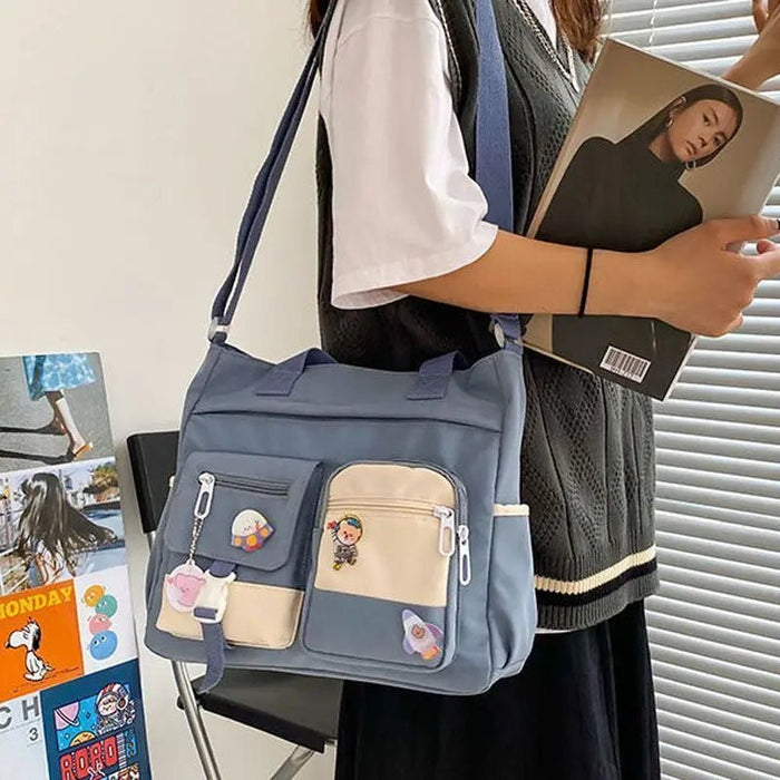 SaneShoppe - Waterproof Canvas Women Handbags Shoulder Bags Nylon Ladies Tote Messenger Bag Oxford Handbag Cross body Bags for Girls Satchels