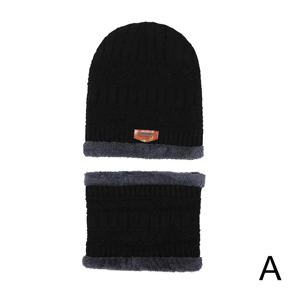 SaneShoppe - Winter Beanie Hat With Scrafs For Men Knitted Hat Winter Cap Beanie Women Thick Wool Neck Scarf Cap Balaclava Mask Bonnet Hats
