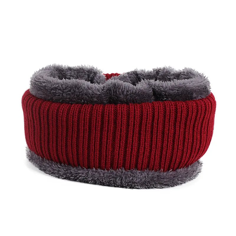 SaneShoppe - Winter Hats For Men Skullies Beanie Hat Winter Cap Men Women Wool Scarf Caps Set Balaclava Mask Gorras Bonnet Knitted Hat