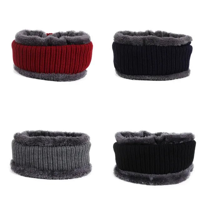 SaneShoppe - Winter Hats For Men Skullies Beanie Hat Winter Cap Men Women Wool Scarf Caps Set Balaclava Mask Gorras Bonnet Knitted Hat