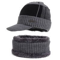 SaneShoppe - Winter Hats For Men Skullies Beanie Hat Winter Cap Men Women Wool Scarf Caps Set Balaclava Mask Gorras Bonnet Knitted Hat