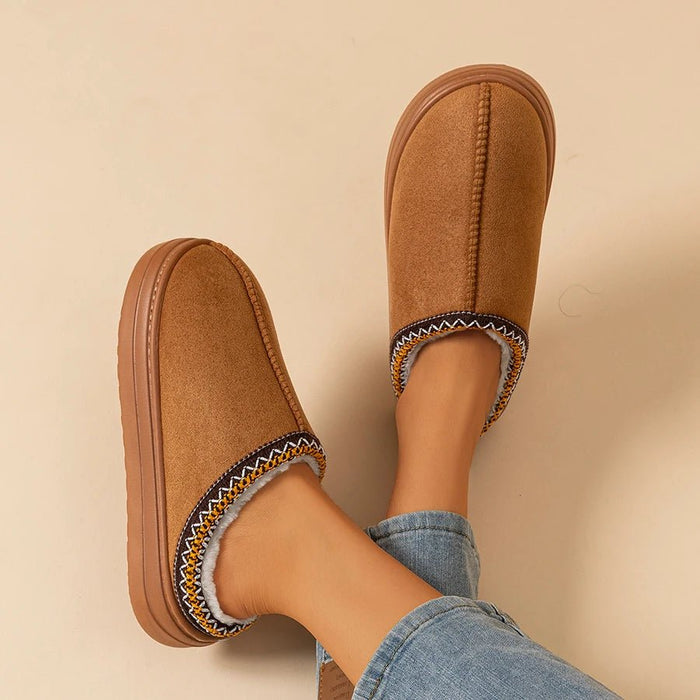 SaneShoppe-Fuzzy Fur Winter Slippers for Women and Men - Indoor Outdoor Comfort