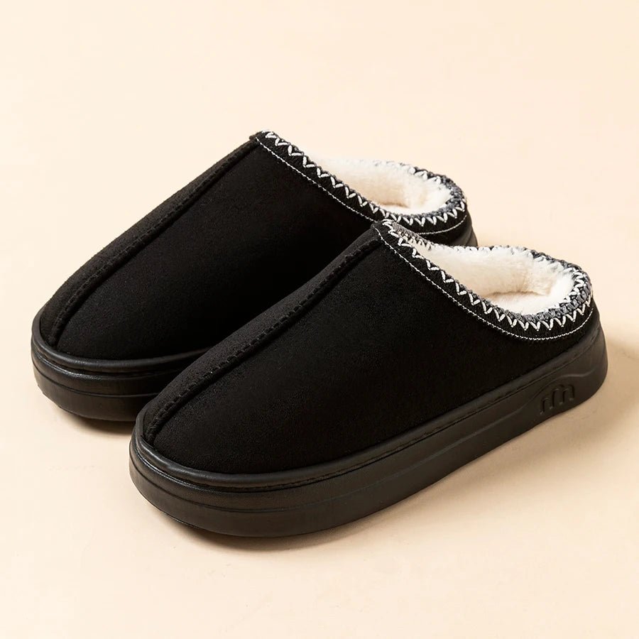 SaneShoppe-Fuzzy Fur Winter Slippers for Women and Men - Indoor Outdoor Comfort