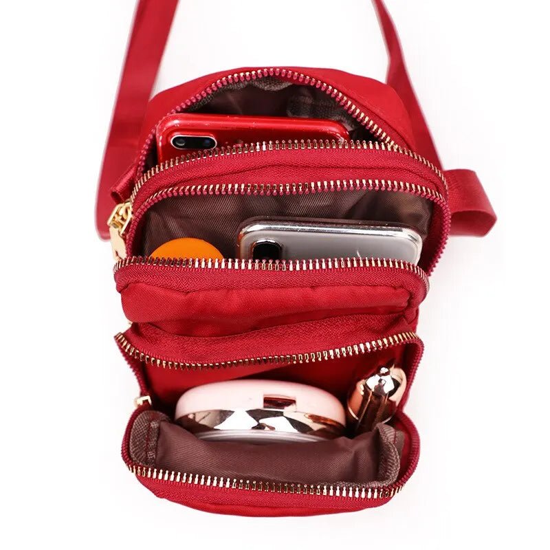 SaneShoppe - Women Bag Waterproof Shoulder Bag Crossbody Zipper Mobile Phone Lady Female Multifunction Handbag Wrist Purse Womens Pouch