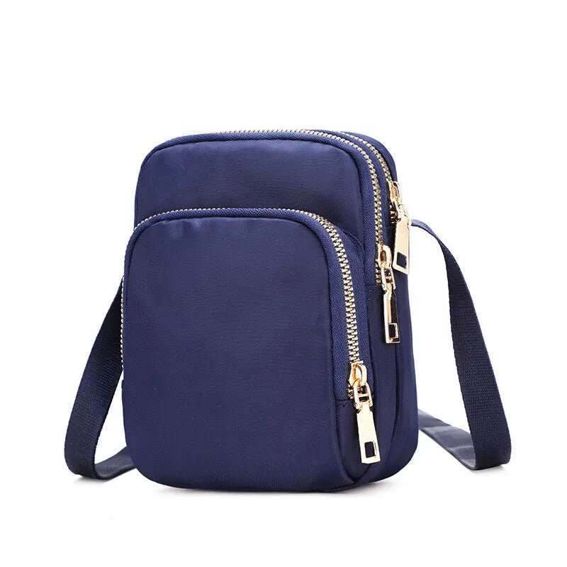 SaneShoppe - Women Bag Waterproof Shoulder Bag Crossbody Zipper Mobile Phone Lady Female Multifunction Handbag Wrist Purse Womens Pouch