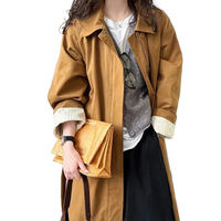 SaneShoppe-New Spring Women's 100% Cotton Trench Coat with Turn Down Collar