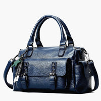 SaneShoppe-Stylish Faux Leather Crossbody Bag - Chic Gift for Her - Trendy Shoulder Tote for Women