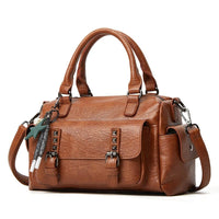 SaneShoppe-Stylish Faux Leather Crossbody Bag - Chic Gift for Her - Trendy Shoulder Tote for Women