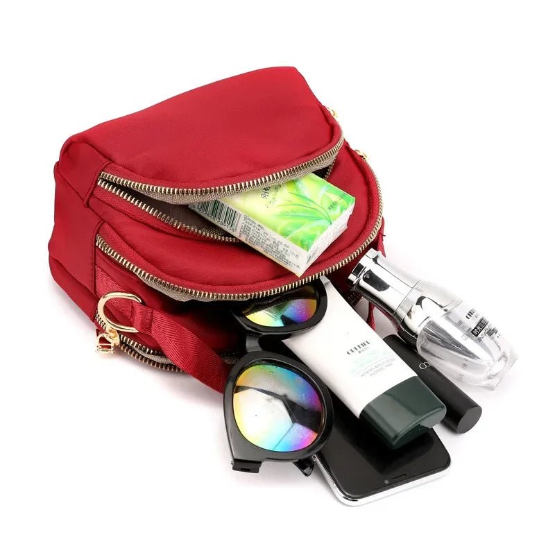 SaneShoppe - Women Handbag and Purse 2025 New Designer 3 Layers Large Capacity Shoulder Bags Lady Crossbody Bag Sweet Red Black Bolso Mujer