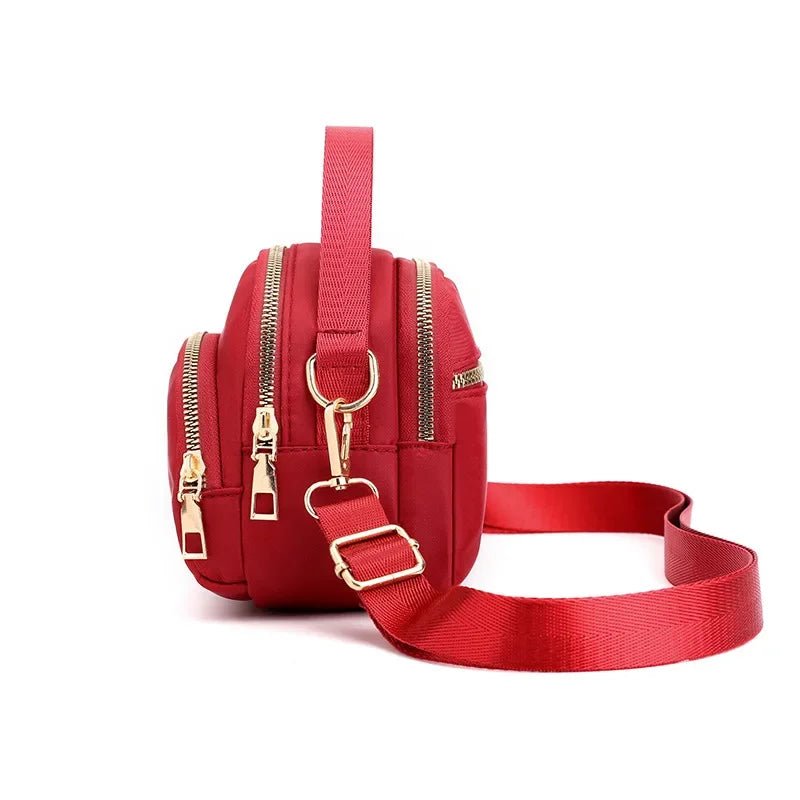 SaneShoppe - Women Handbag and Purse 2025 New Designer 3 Layers Large Capacity Shoulder Bags Lady Crossbody Bag Sweet Red Black Bolso Mujer