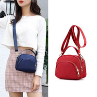 SaneShoppe - Women Handbag and Purse 2025 New Designer 3 Layers Large Capacity Shoulder Bags Lady Crossbody Bag Sweet Red Black Bolso Mujer