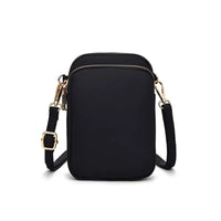 SaneShoppe-Black Mini Crossbody Bag for Women - Multifunctional Phone Purse with Zipper