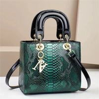 SaneShoppe-Bright Leather Shoulder Bag for Women - Luxury Designer Crossbody Messenger Handbag