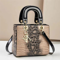 SaneShoppe-Bright Leather Shoulder Bag for Women - Luxury Designer Crossbody Messenger Handbag
