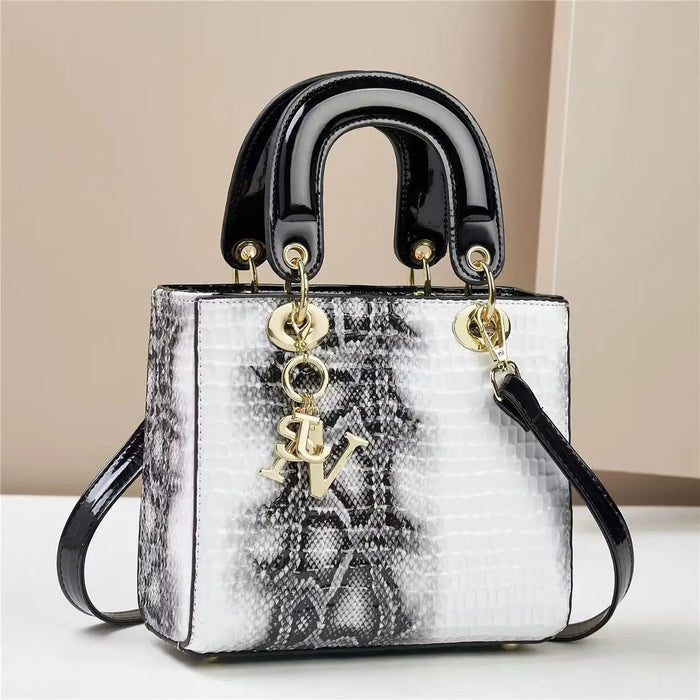 SaneShoppe-Bright Leather Shoulder Bag for Women - Luxury Designer Crossbody Messenger Handbag
