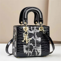 SaneShoppe-Bright Leather Shoulder Bag for Women - Luxury Designer Crossbody Messenger Handbag